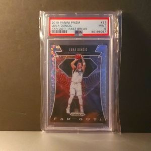 2019 PANINI PRIZM LUKA DONCIC FAR OUT-FAST BREAK PSA9 MINT